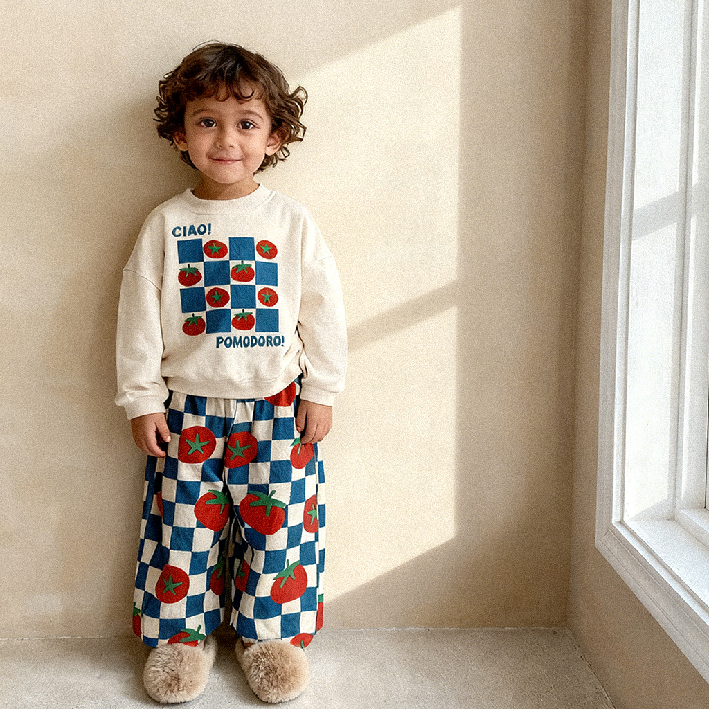 Baby & Kids Tomatoes Plaid Pattern Pants