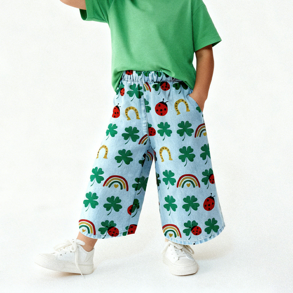 Baby & Kids 4-Leaf Clover Stripe Jeans