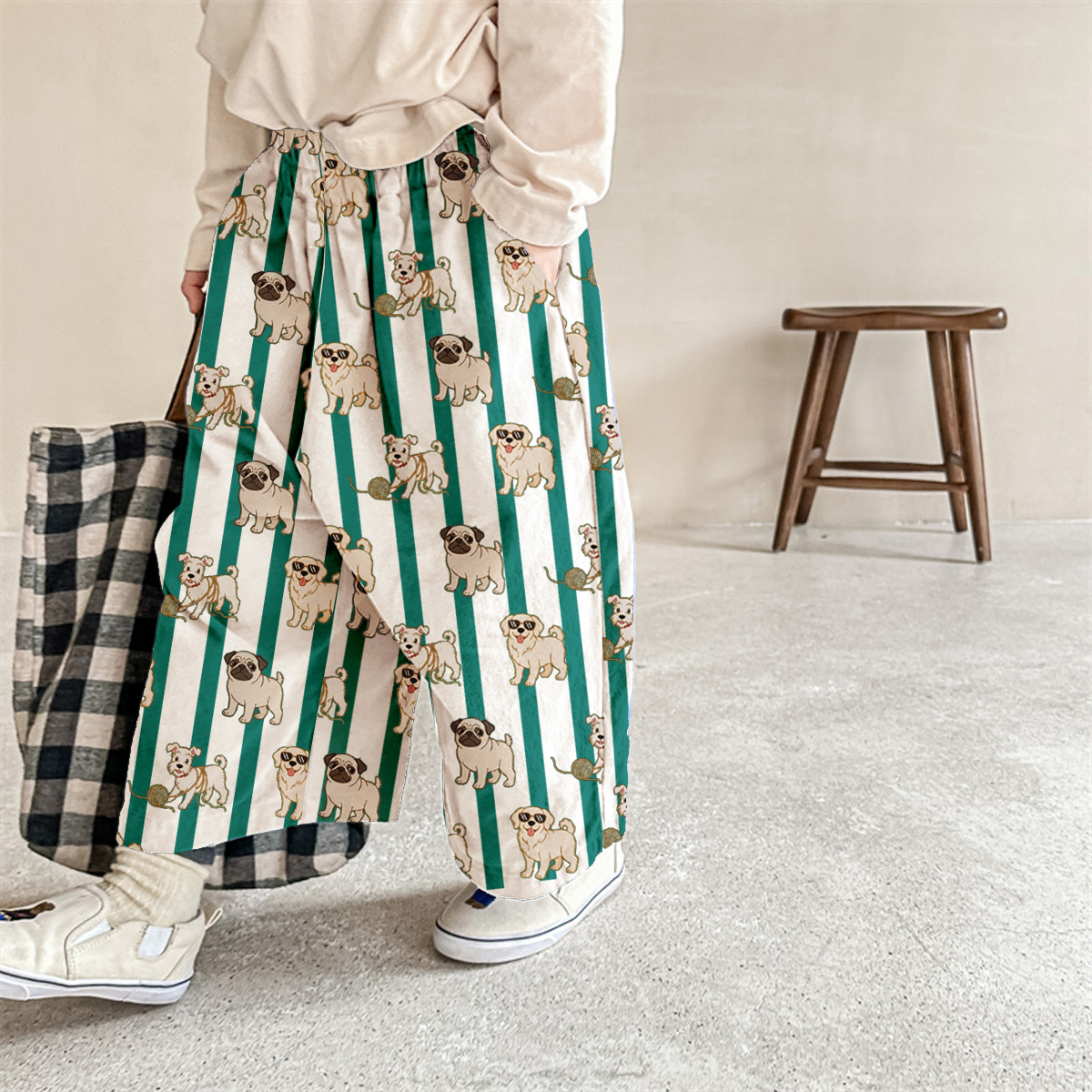 Baby & Kids Dog Stripe Pattern Pants