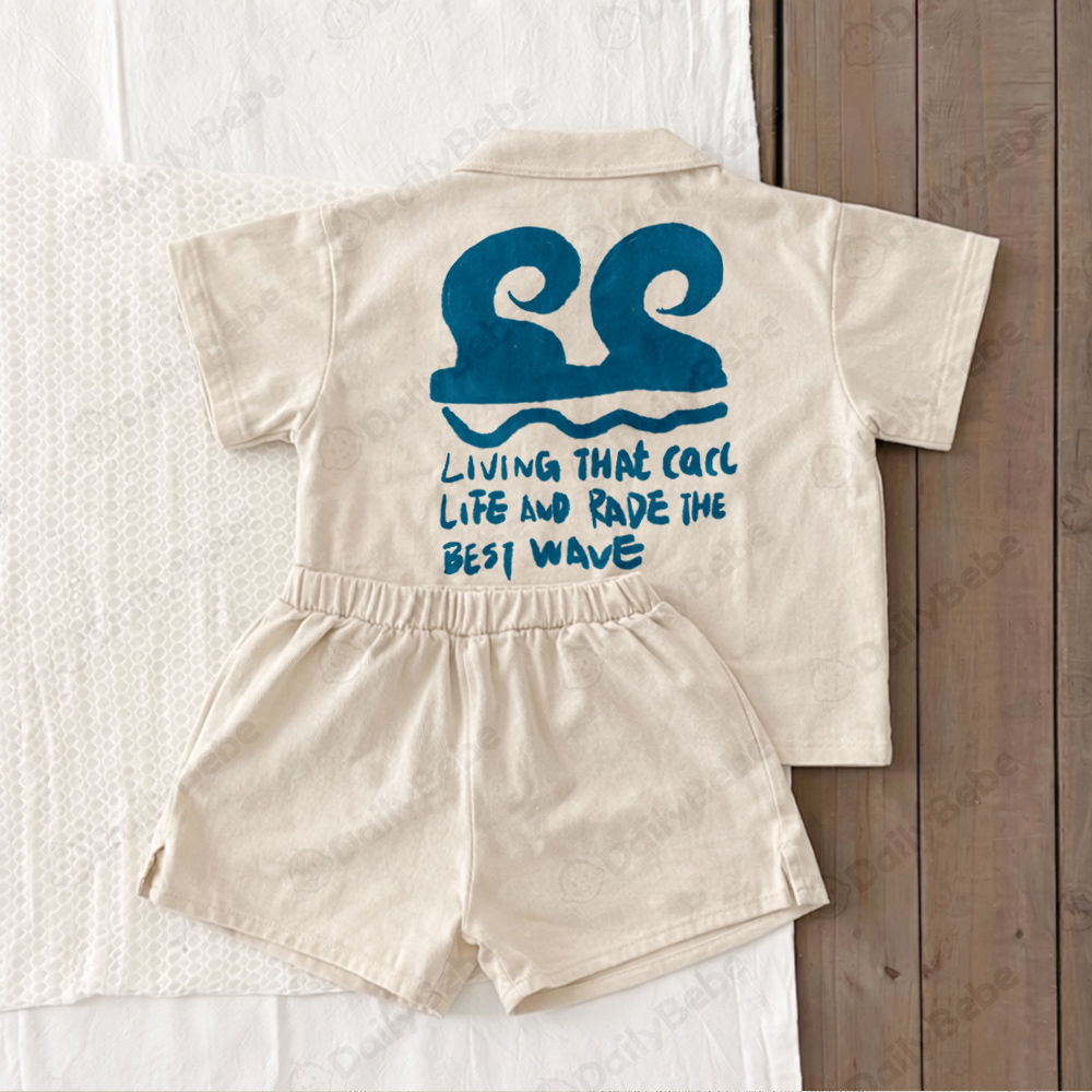LIVING THAT CACL LIFE AND RADE THE BEST WAVE Baby & Kids Lapel Beach Sets