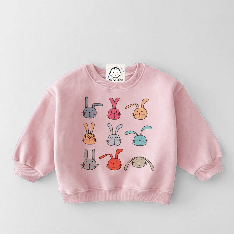 Baby & Kids Colorful Rabbit Pattern Sweatshirt