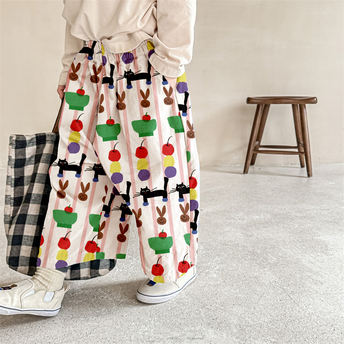 Baby & Kids Rabbit Cats Stripe Pattern Pants