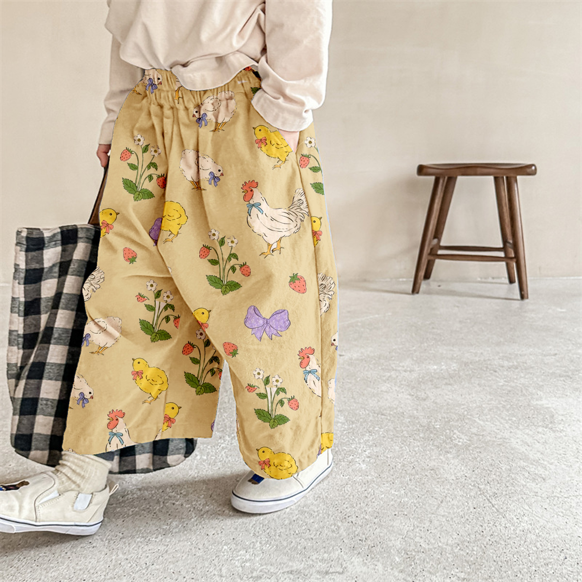 Baby & Kids Chicks Flowers Pattern Pants