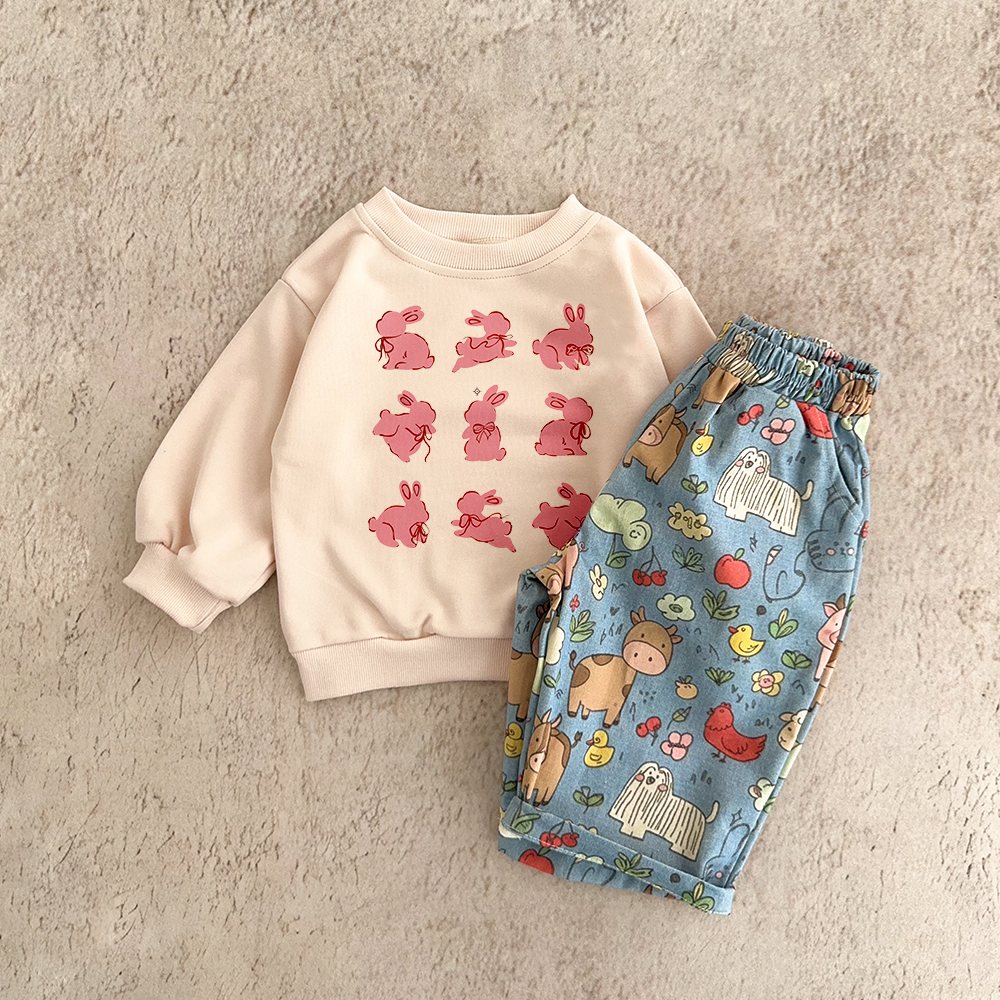 Baby & Kids Rabbit Animal Pattern 2-Piece Set
