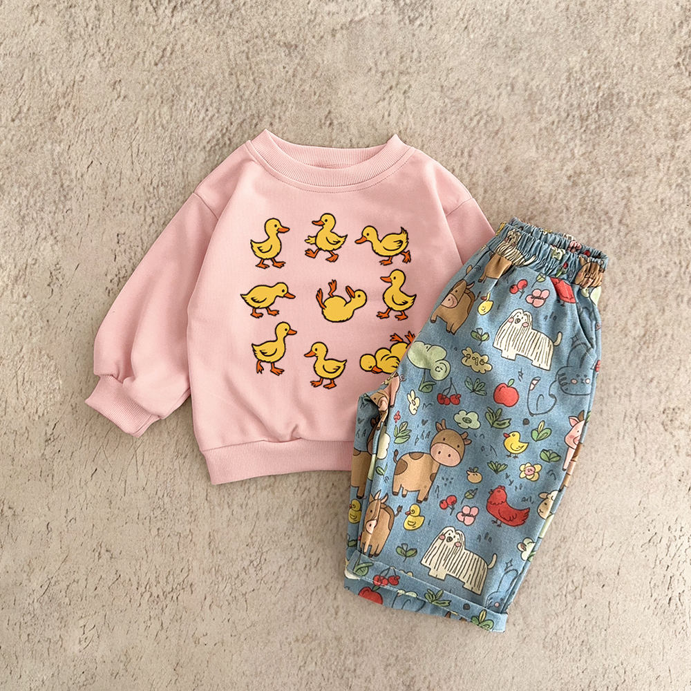 Baby & Kids Duck Animal Pattern 2-Piece Set