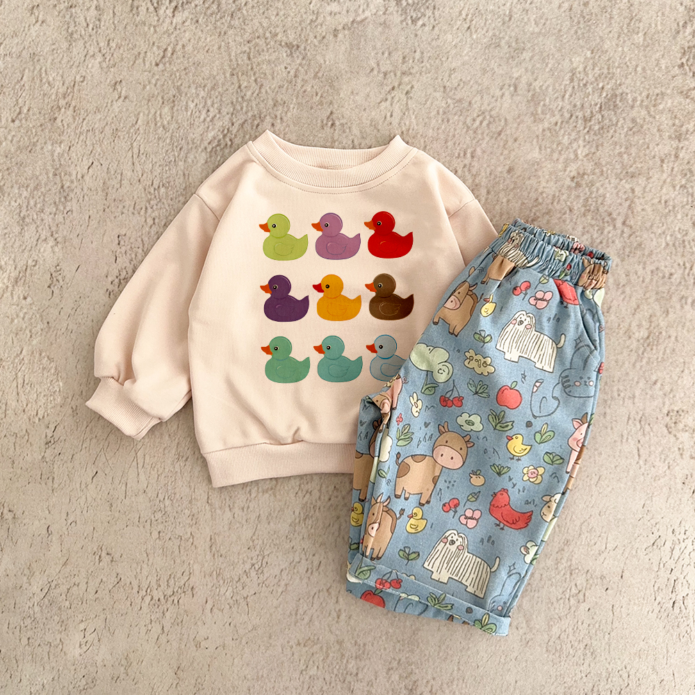 Baby & Kids Duck Animal Pants 2-Piece Set