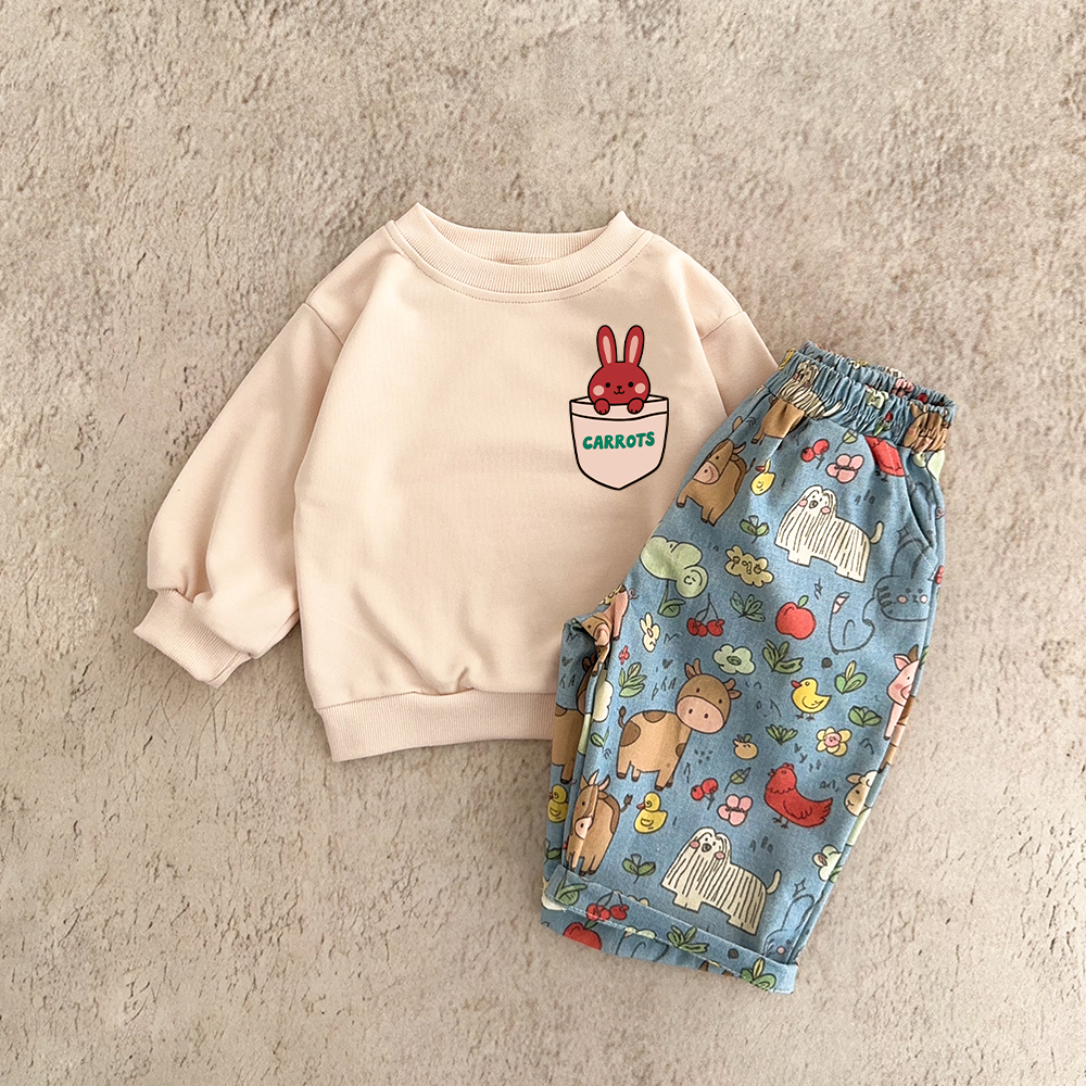 CARROTS Baby & Kids Rabbits Animal Pants 2-Piece Set