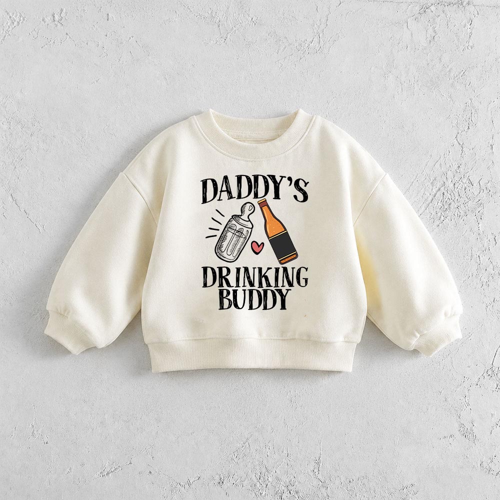 DADDY'S DRINKING BUDDY Baby & Toddler Foods Sweatshirt