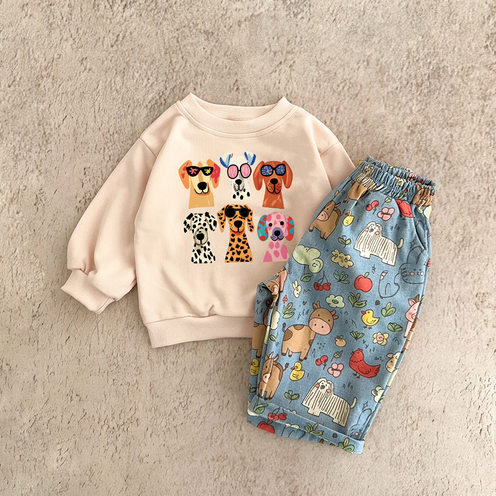 Baby & Kids Dogs Pants 2-Piece Set