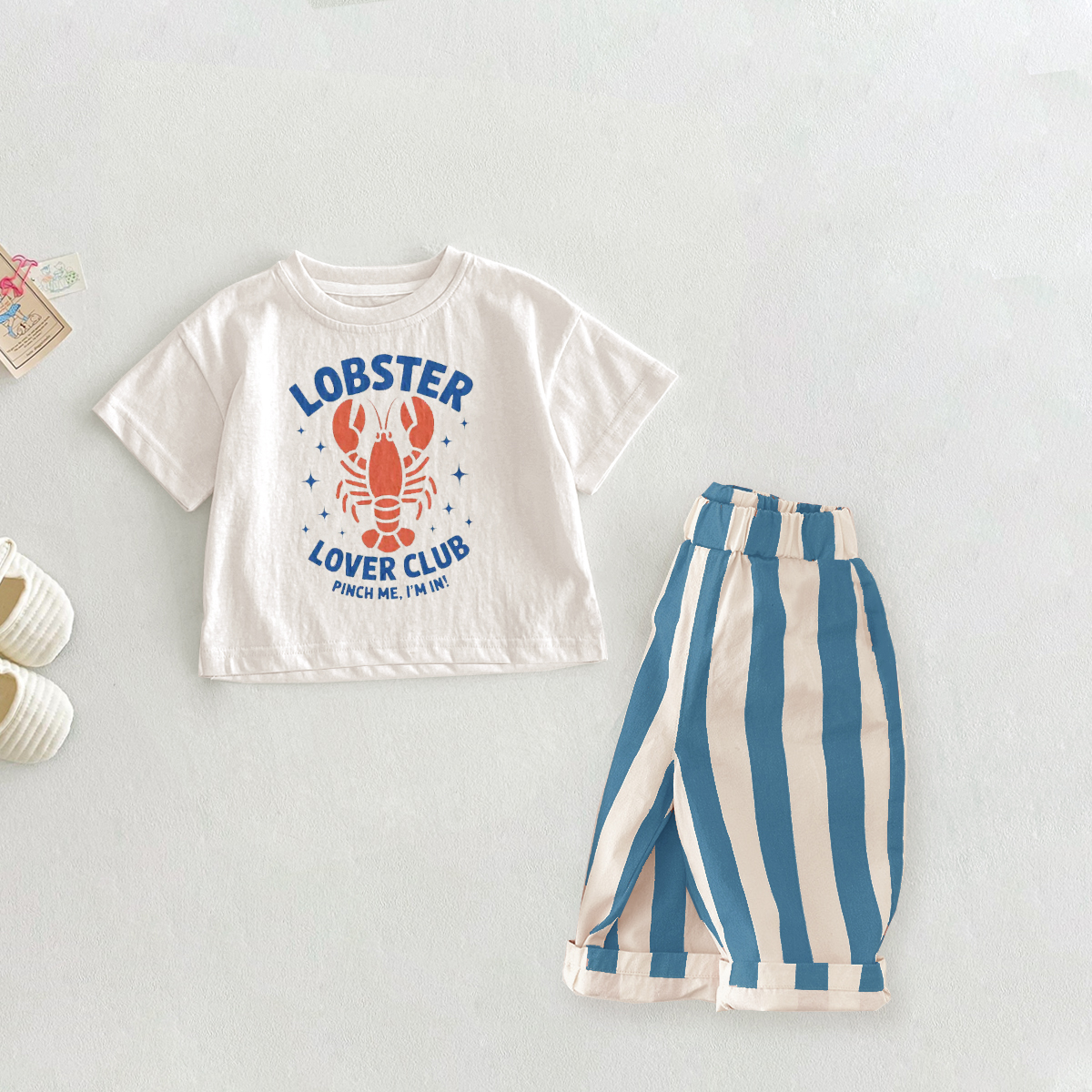 LOBSTER LOVER CLUB Baby Toddler Pattern 2 Piece Set