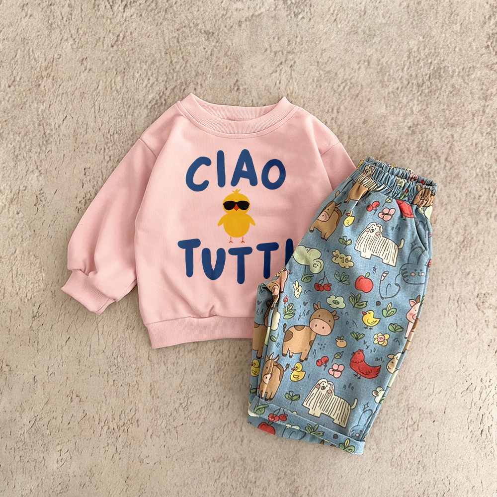 The CIAO TUTTI Baby & Kids Duck Animal Pattern 2-Piece Set