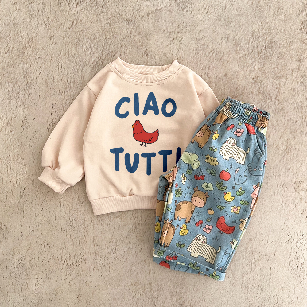 CIAO TUTTI Baby & Kids Chick Animal Pants 2-Piece Set