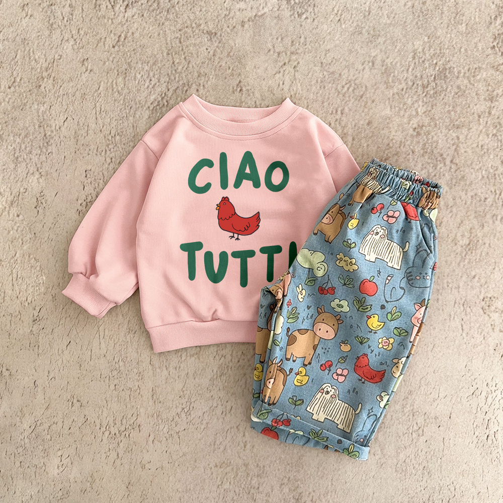 CIAO TUTTI Baby & Kids Chick Animal Pants 2-Piece Set