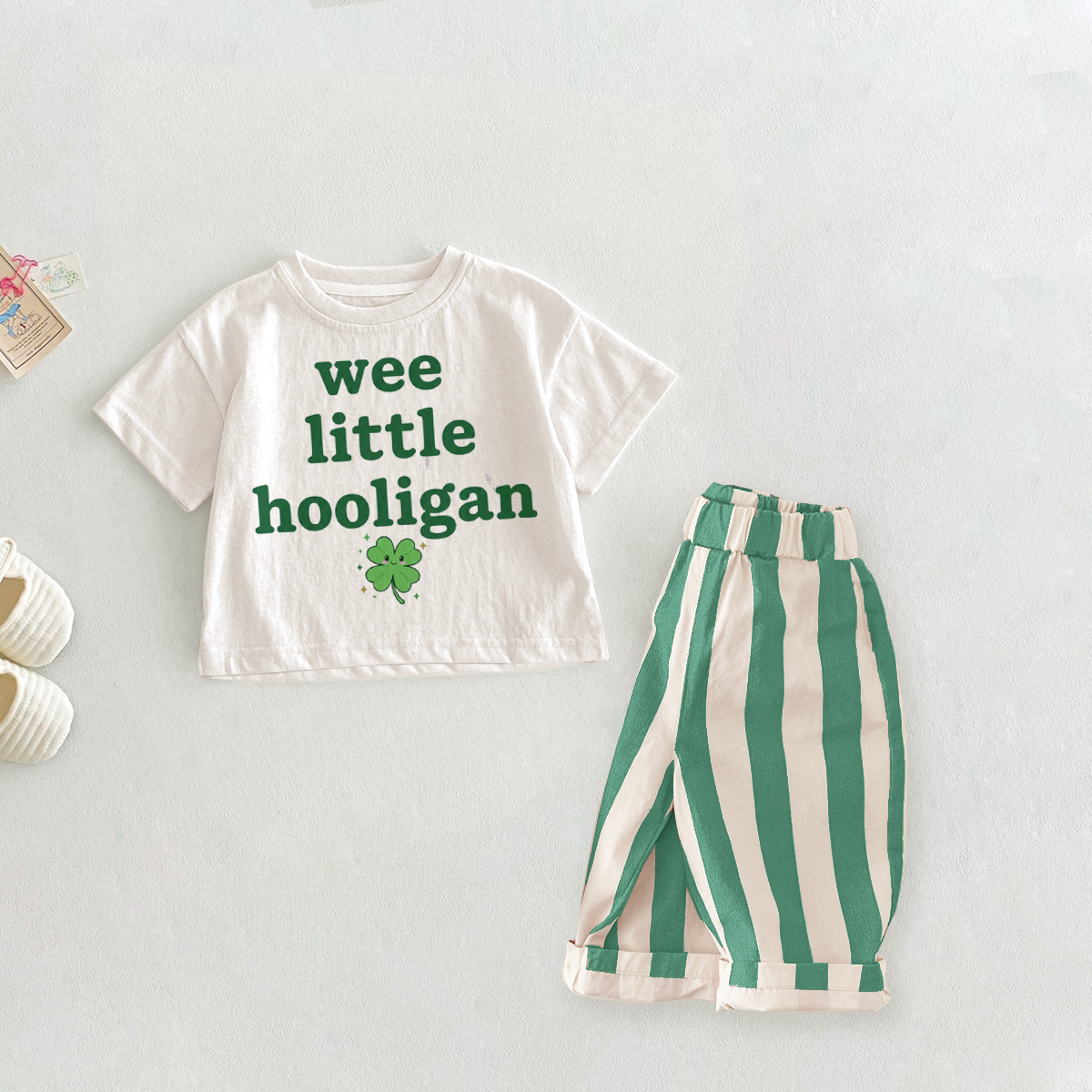 WEE LITTLE HOOLIGAN Baby Toddler 2-Piece Slogan Set