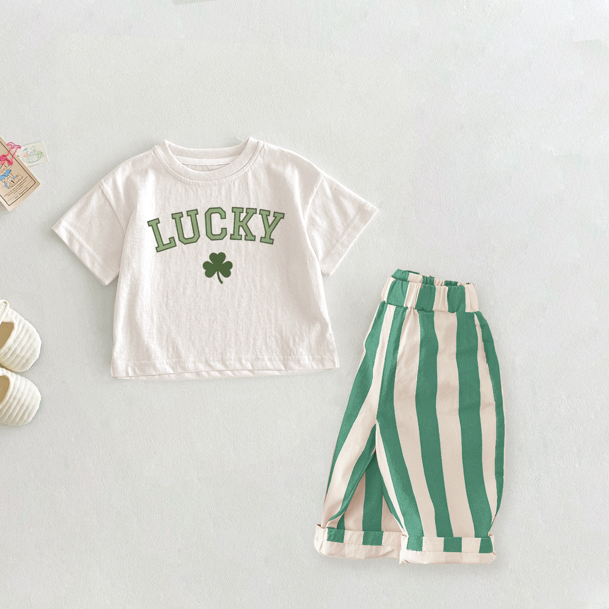 LUCKY Baby Toddler 2-Piece Slogan Set