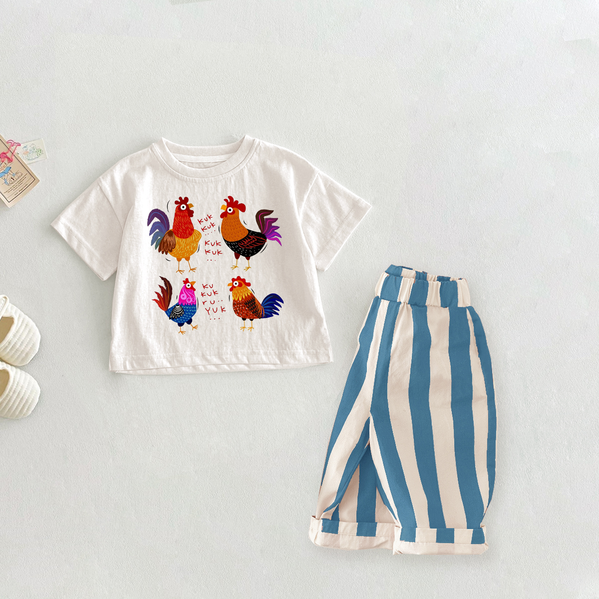 Baby Toddler Chick Pattern 2 Piece Set