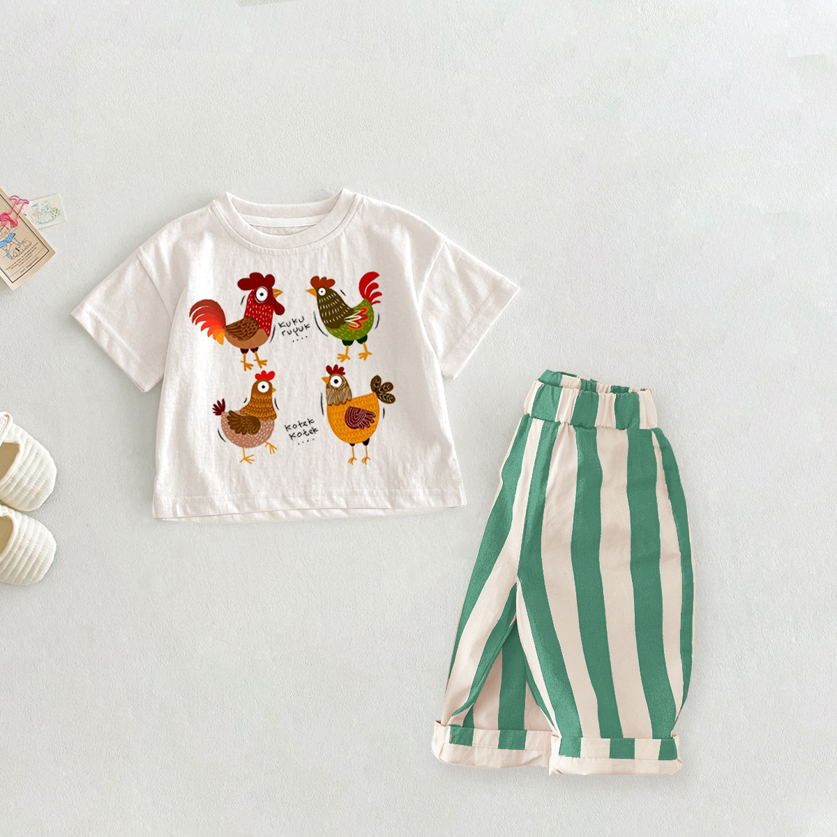 Baby Toddler Chick Pattern 2 Piece Set