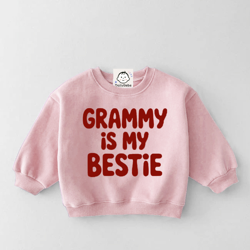 GRANDMA IS MY BESTIE Baby & Kids Slogan Sweatshirt