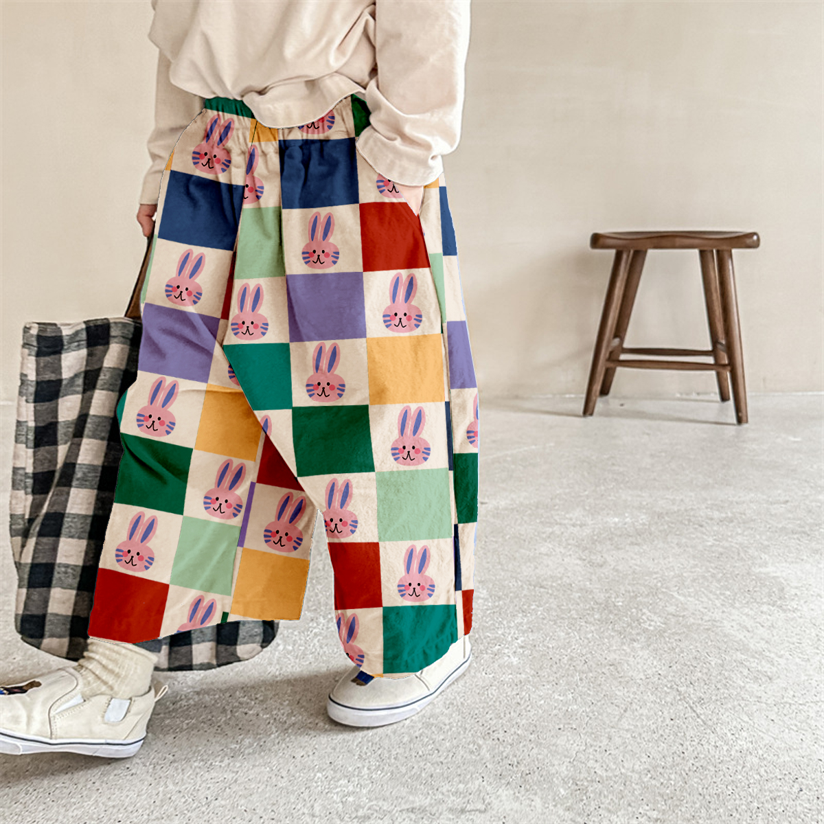 Baby & Kids Rabbit Check Print Pants