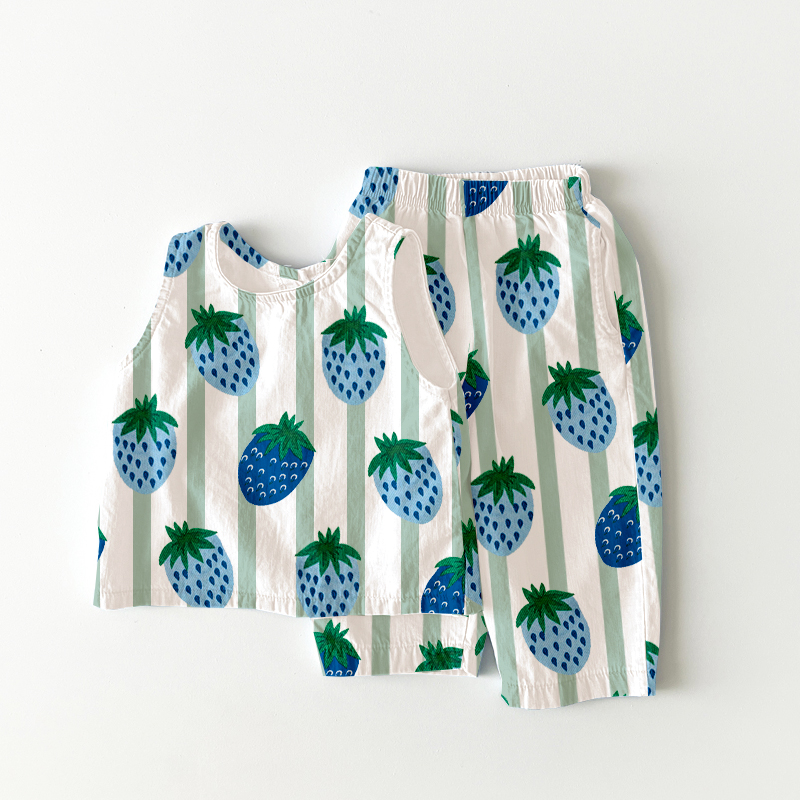 Baby Toddler Strawberry Stripe 2 Piece