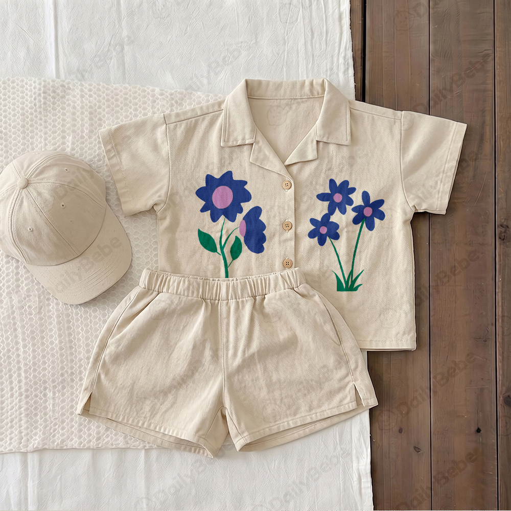 Baby & Kids Flowers Lapel Beach Sets