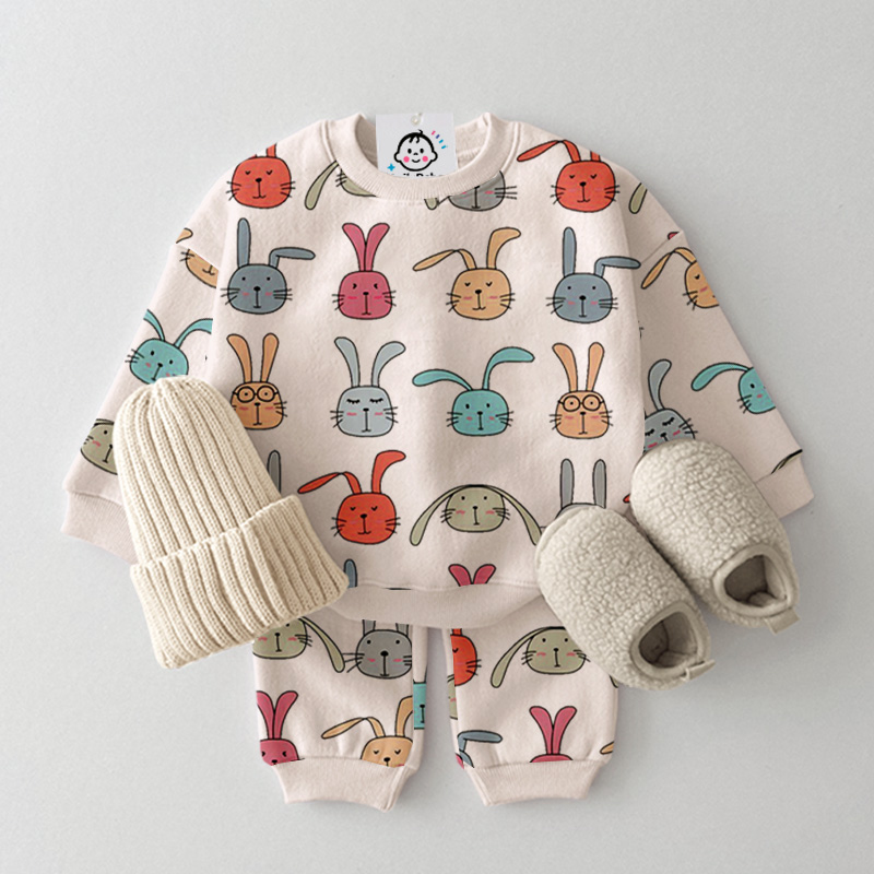 Baby Toddler Rabbit Pattern 2-Piece Set