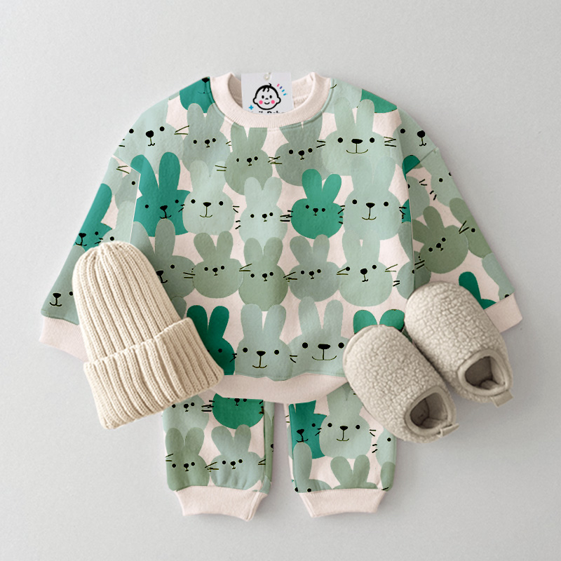 Baby Toddler Rabbit Pattern 2-Piece Set