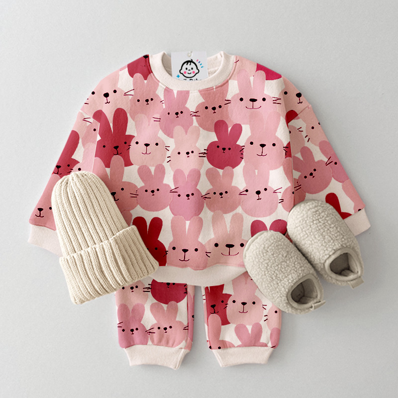 Baby Toddler Rabbit Pattern 2-Piece Set