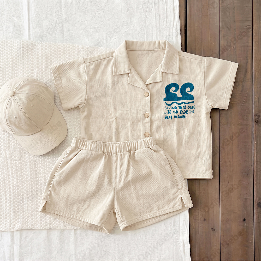LIVING THAT CACL LIFE AND RADE THE BEST WAVE Baby & Kids Lapel Beach Sets