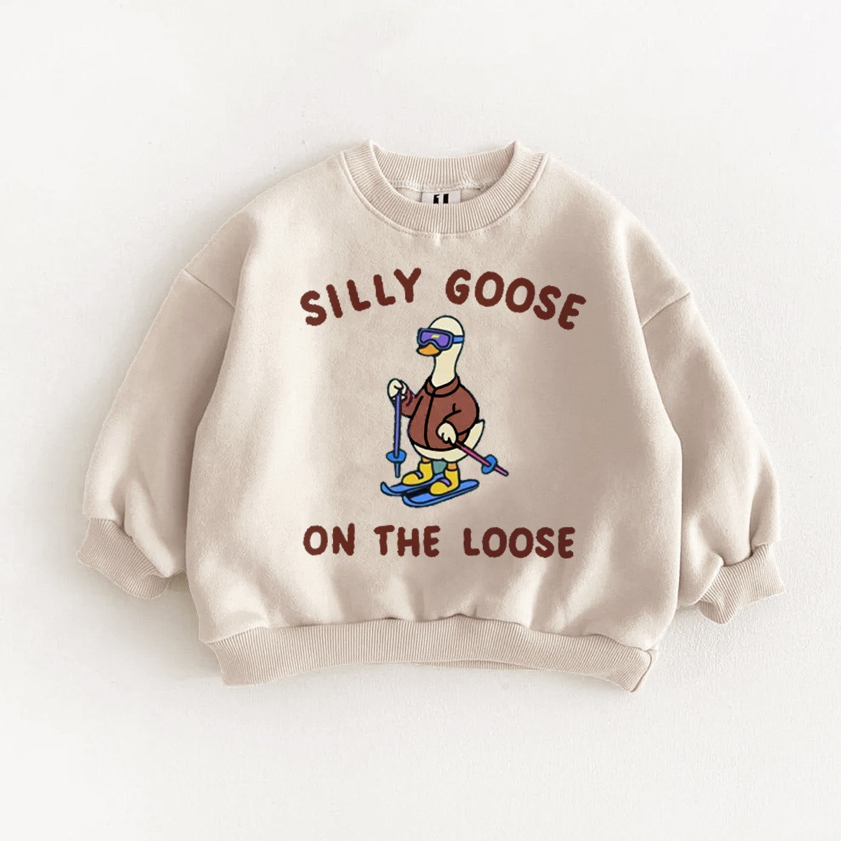SILLY GOOSE ON THE LOOSE Baby & Kids ski Sweatshirt