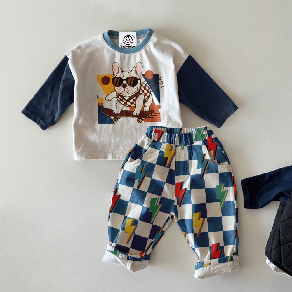 Baby & Kids Dog Plaid 2-Piece Set