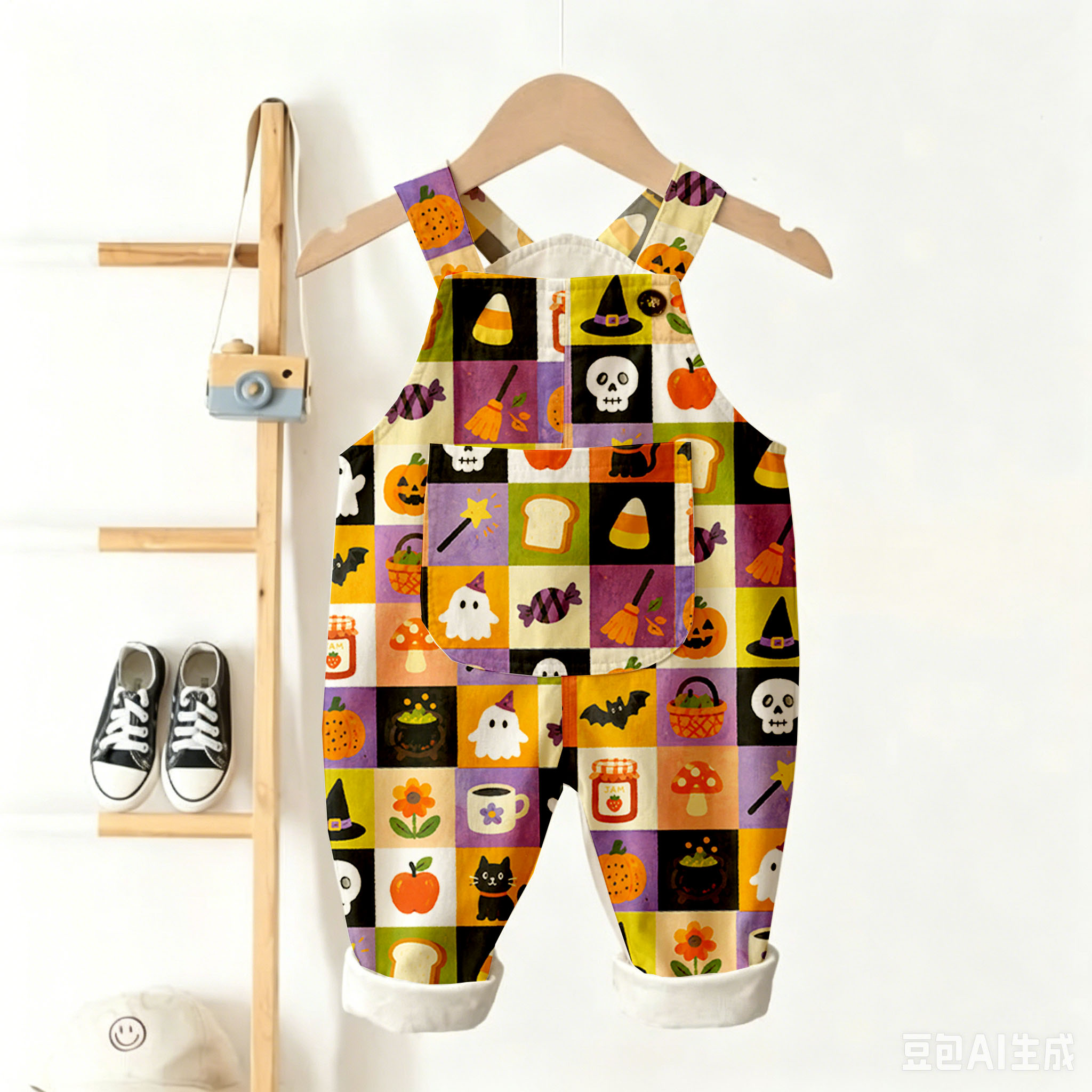 Baby Toddler Pumpkin Halloween Overalls