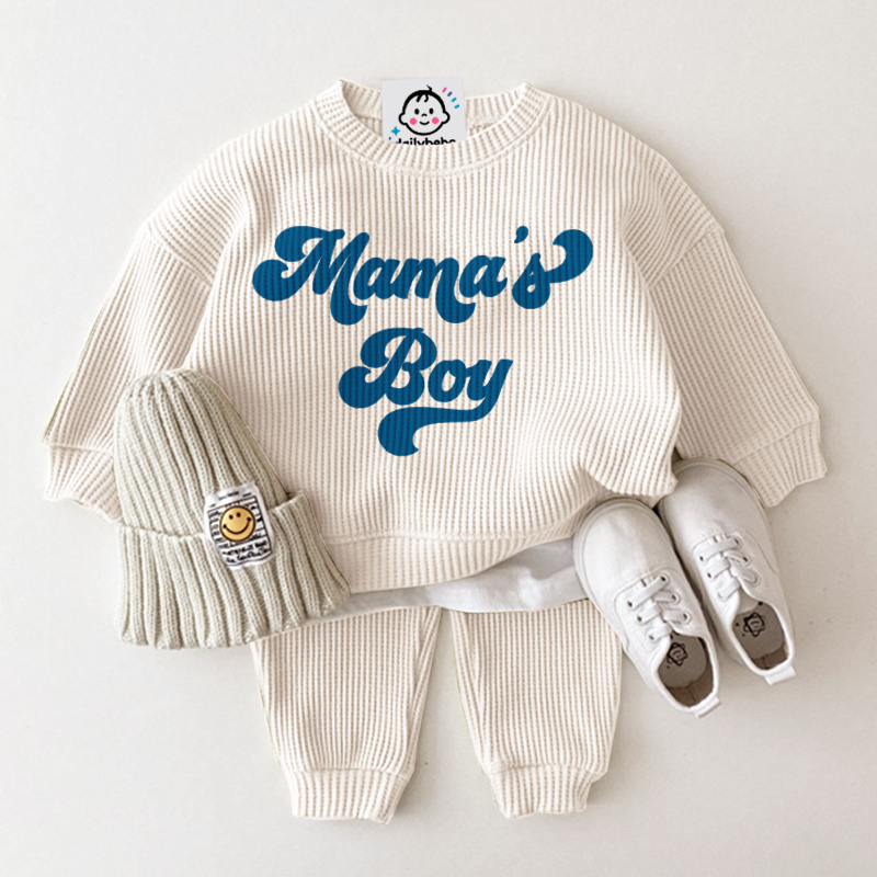 MAMA'S BOY Baby Toddler Waffle Sets