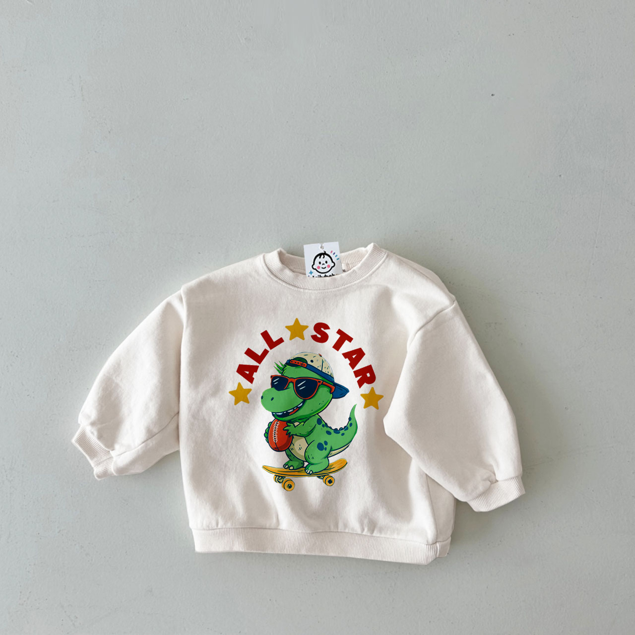 ALL STAR Baby Toddler Football Dinosaur Sweatshirt
