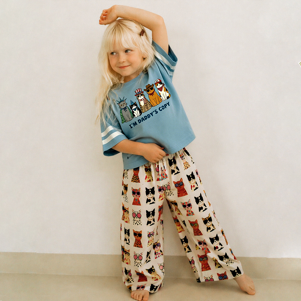 I AM DADDY'S COPY Baby & Kids Cats Print T-Shirt (6M-12Y)