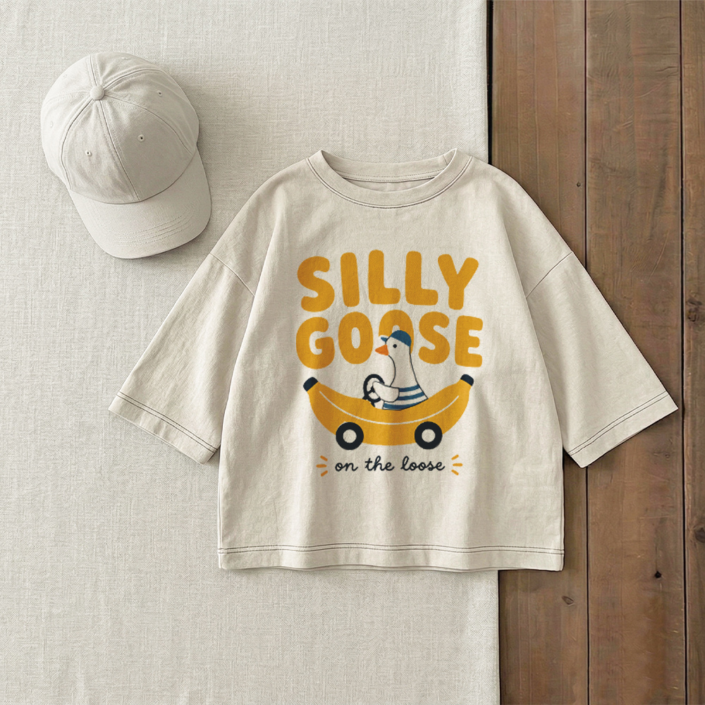 SILLY GOOSE Baby & Kids Banana Goose T-Shirt (6M-12Y)