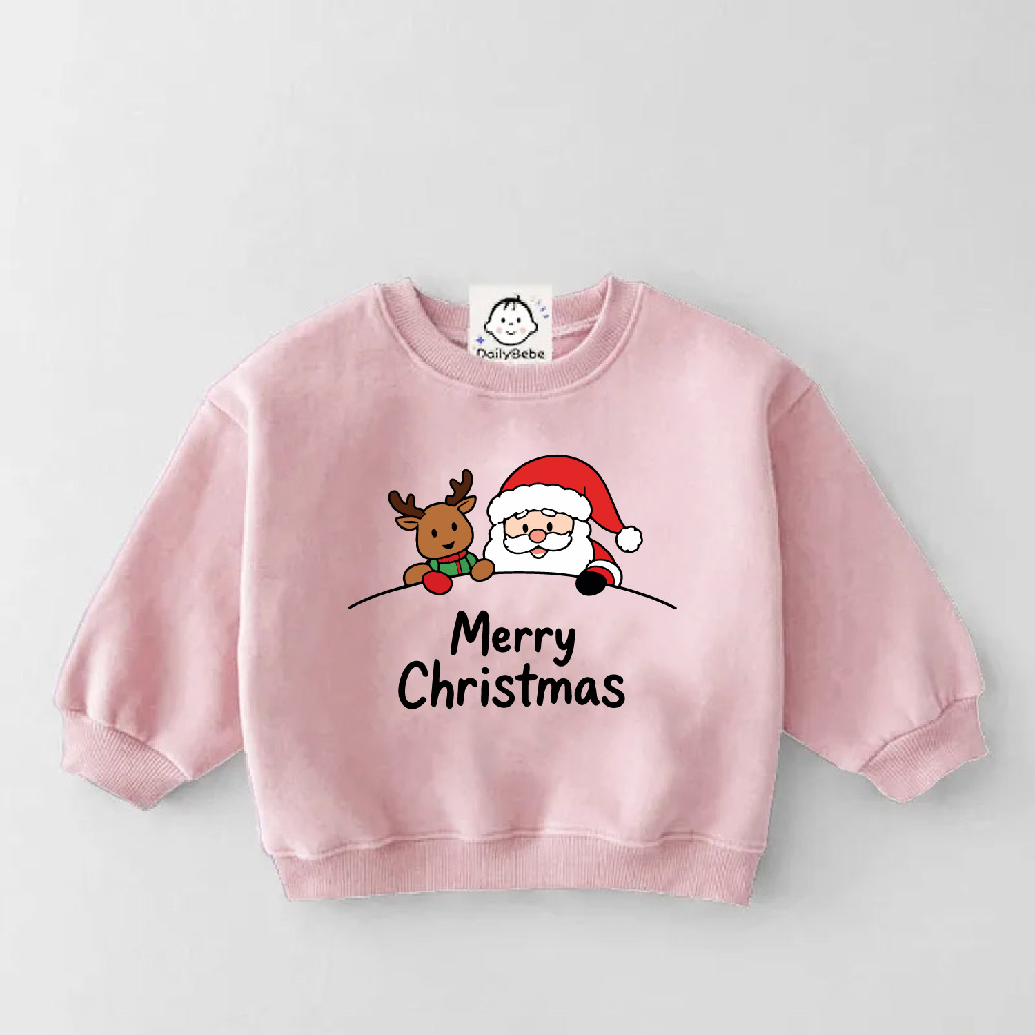 MERRY CHRISTMAS Baby & Kids Pink Sweatshirt