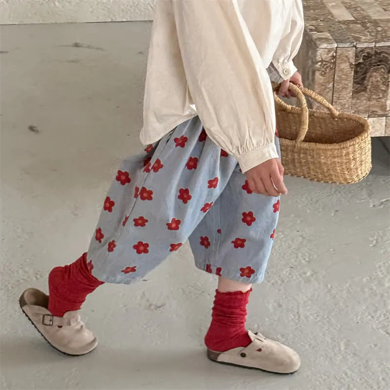 Toddler Allover Flower Loose Pants