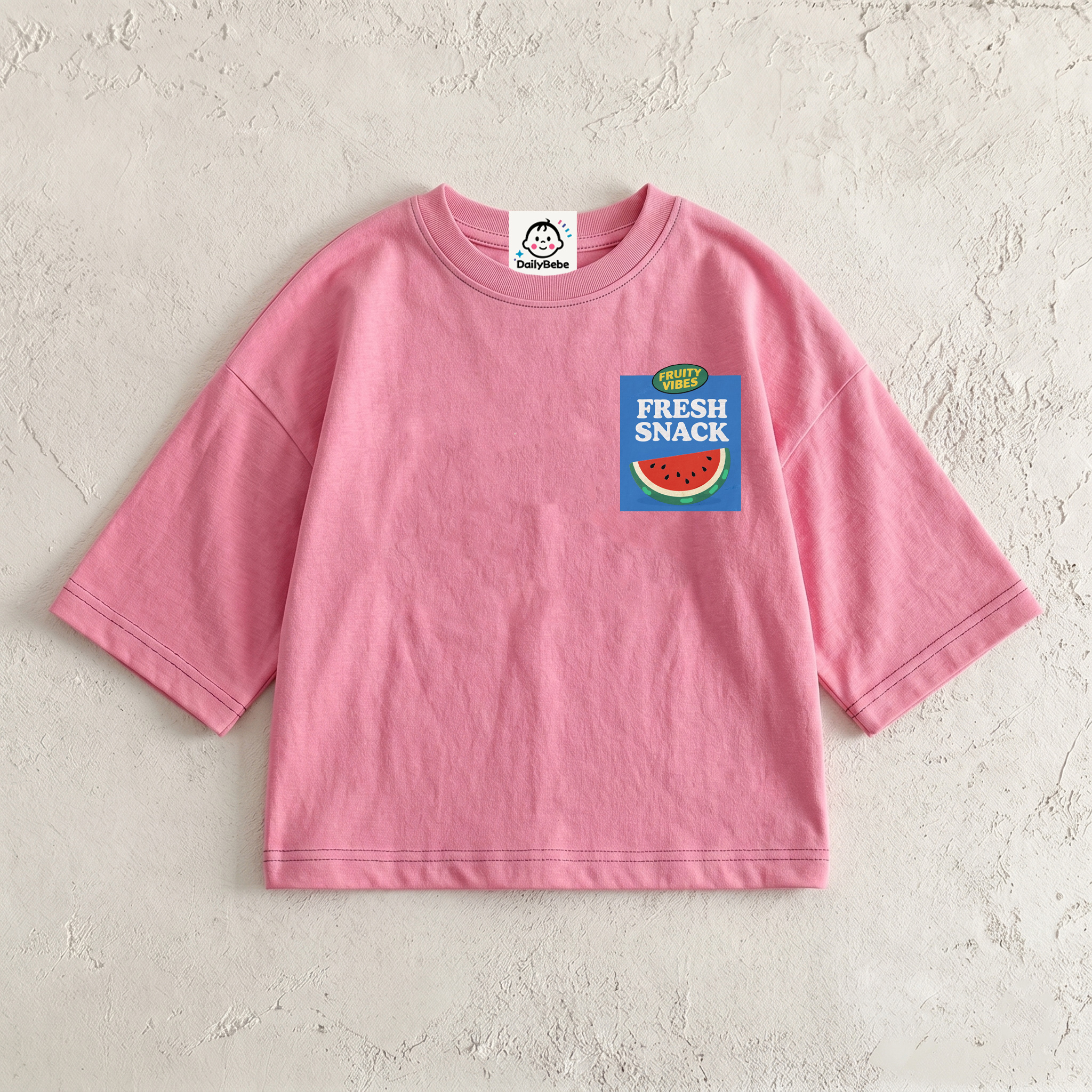 FRESH SNACK Baby & Kids Watermelon Front & Back T-Shirt (6M-12Y)