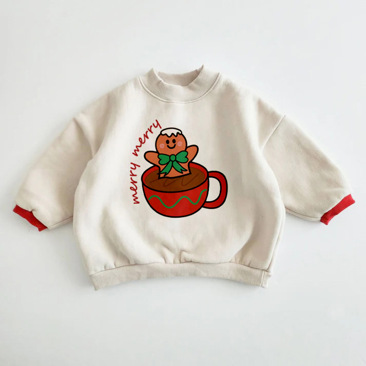 MERRY MERRY Baby Toddler Gingerbread Man Sweatshirt