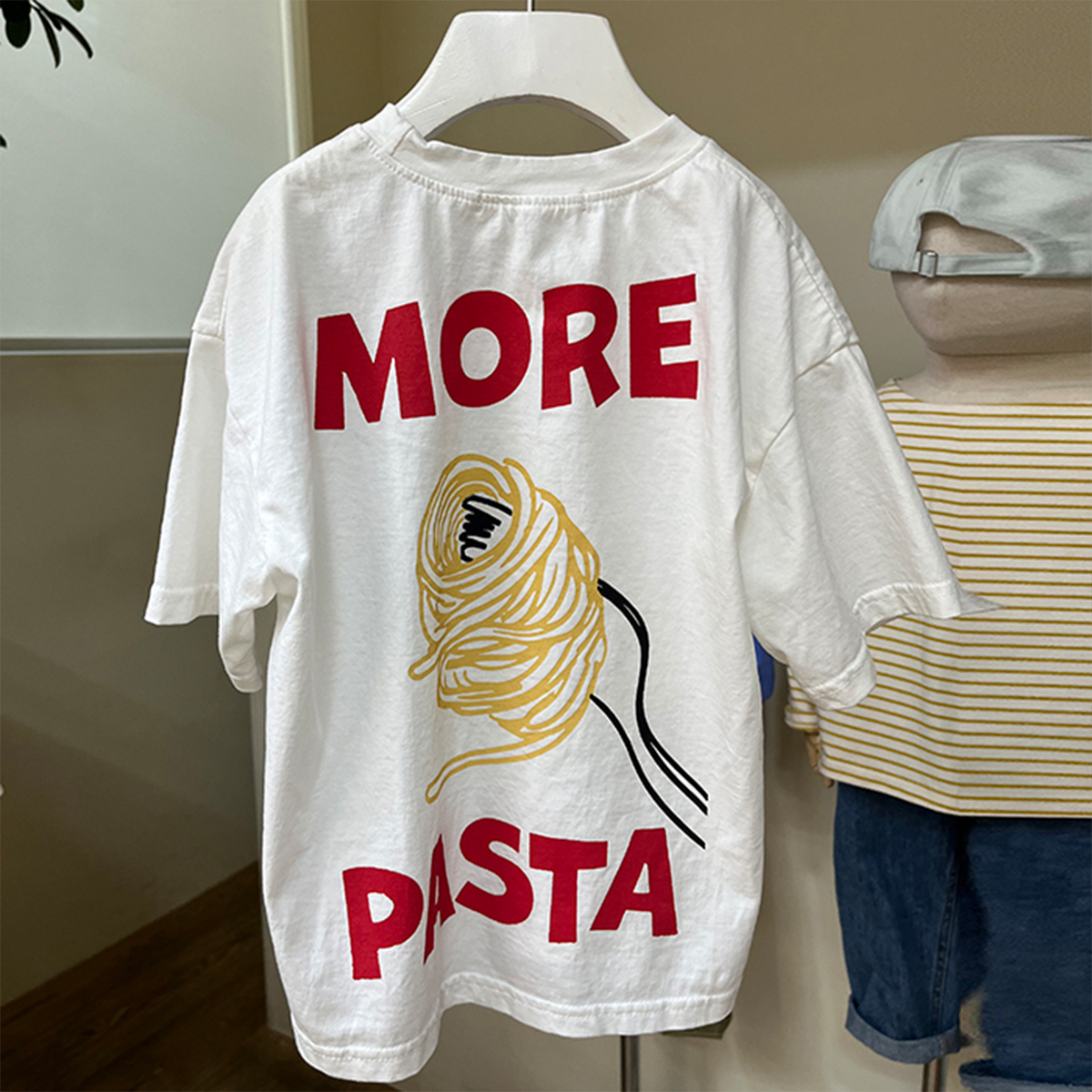 MORE PASTA Baby Toddler White T-Shirt
