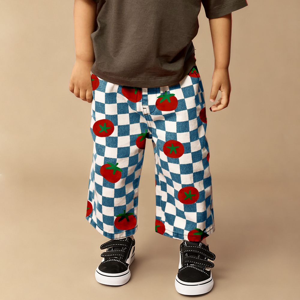 Baby & Kids Tomatoes Plaid Pattern Pants
