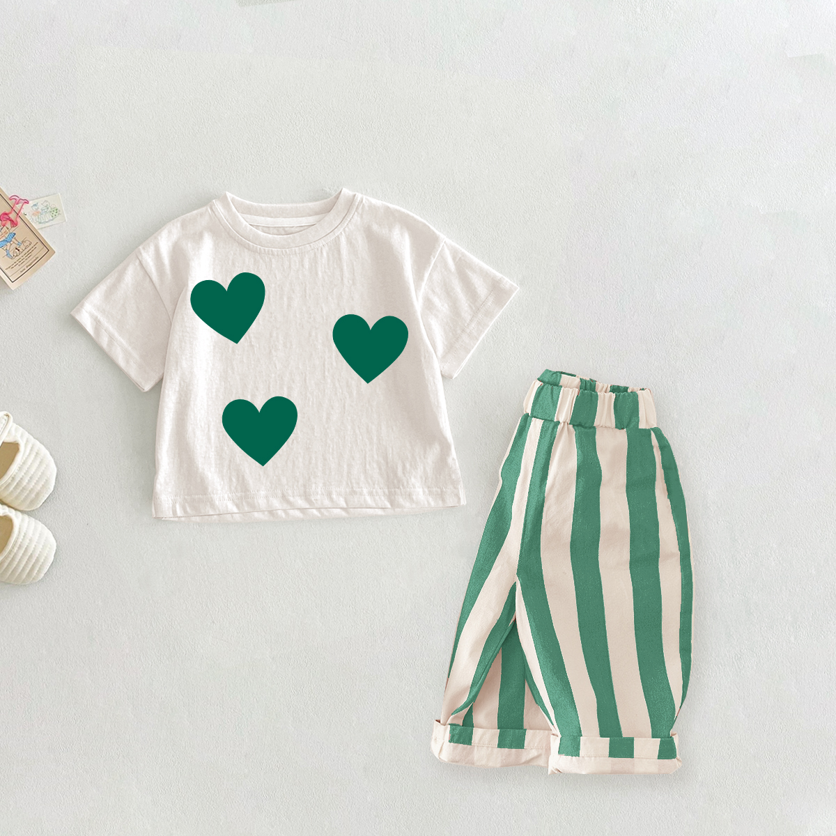 Baby Toddler Heart Slogan 2-Piece Set