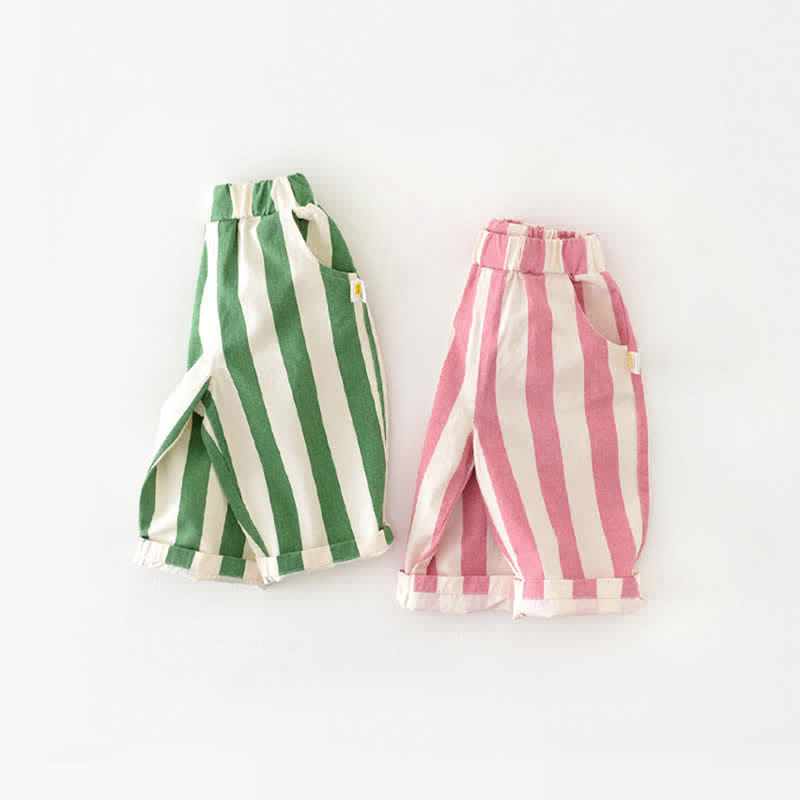 Vertical Striped Casual Pants