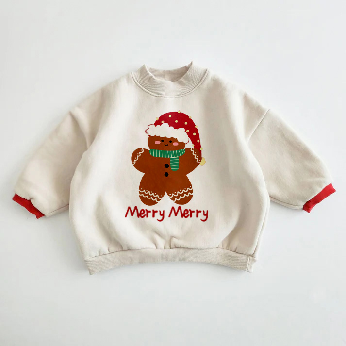 MERRY MERRY Baby Toddler Gingerbread Man Sweatshirt