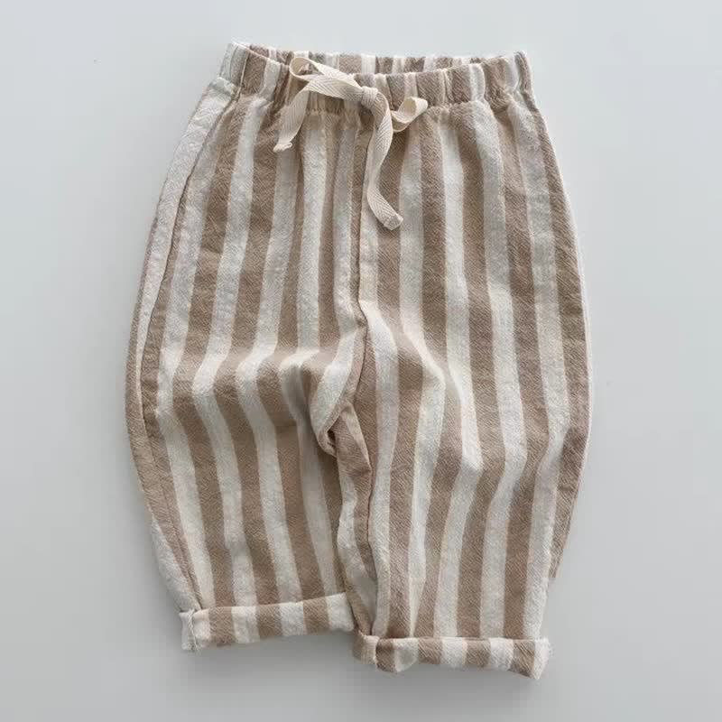 Striped Drawstring Casual Pants