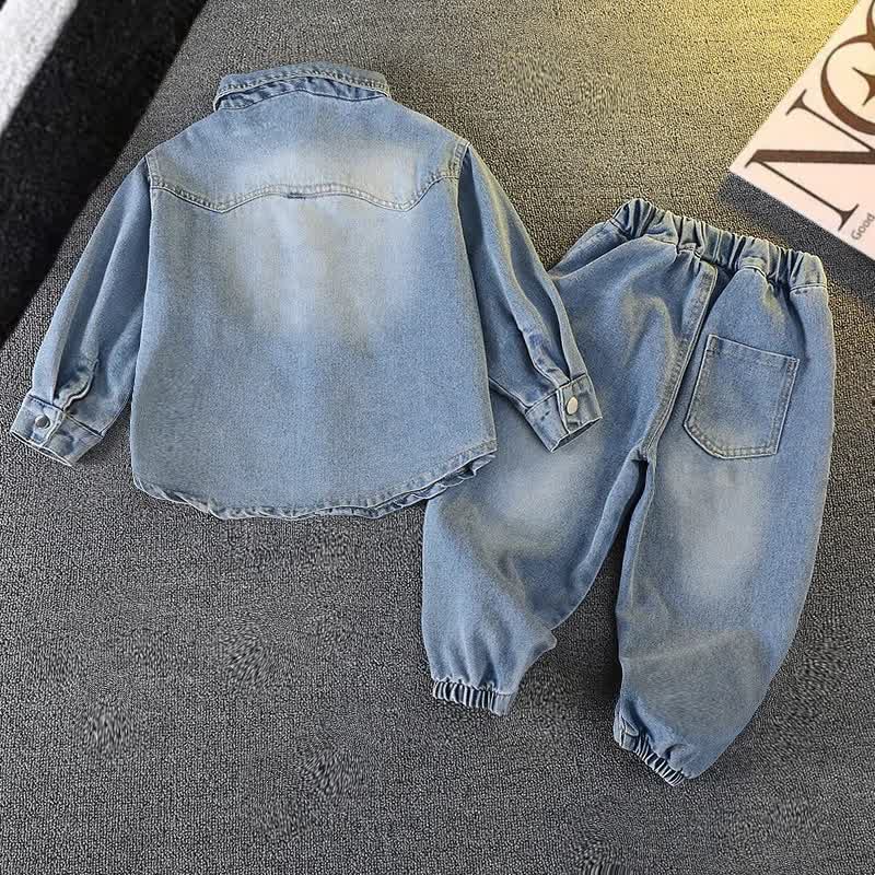 Toddler 2-Piece Denim Blue Set