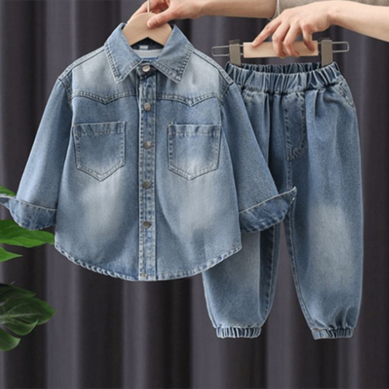 Toddler 2-Piece Denim Blue Set