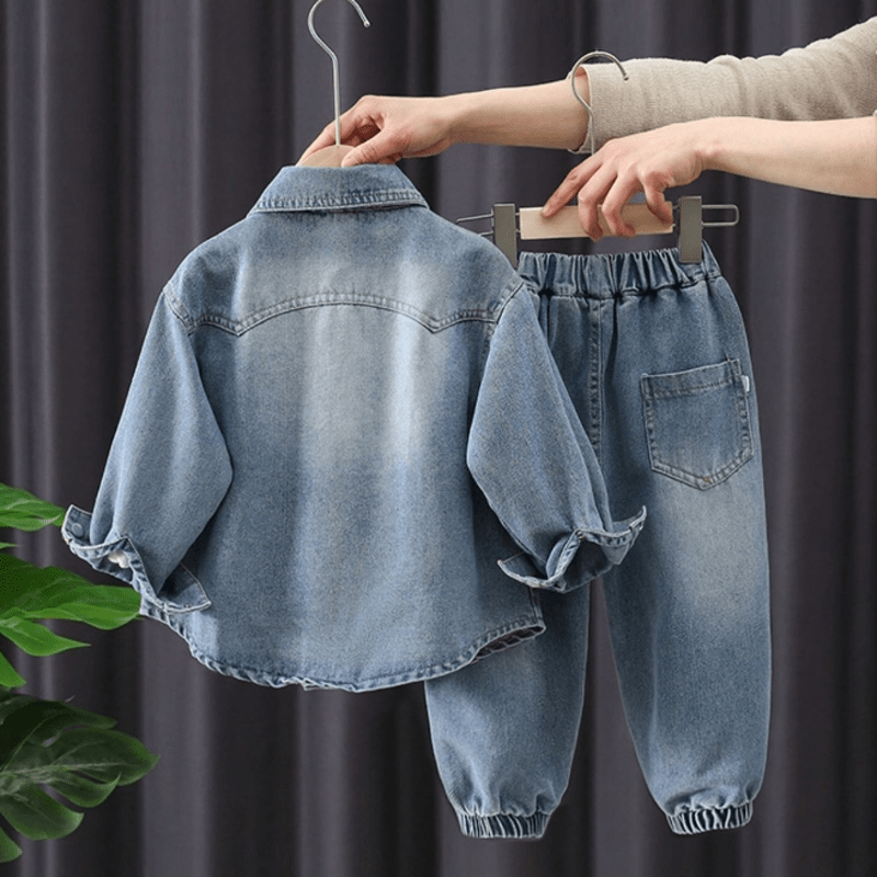 Toddler 2-Piece Denim Blue Set