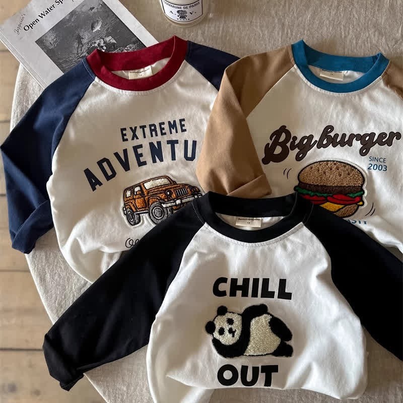 Boy Contrast Color Patchwork T-shirt